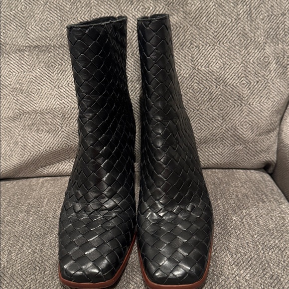 ALOHAS women’s Black Woven Ankle Boots size 39 US 8-8.5 pre owned - Picture 5 of 14
